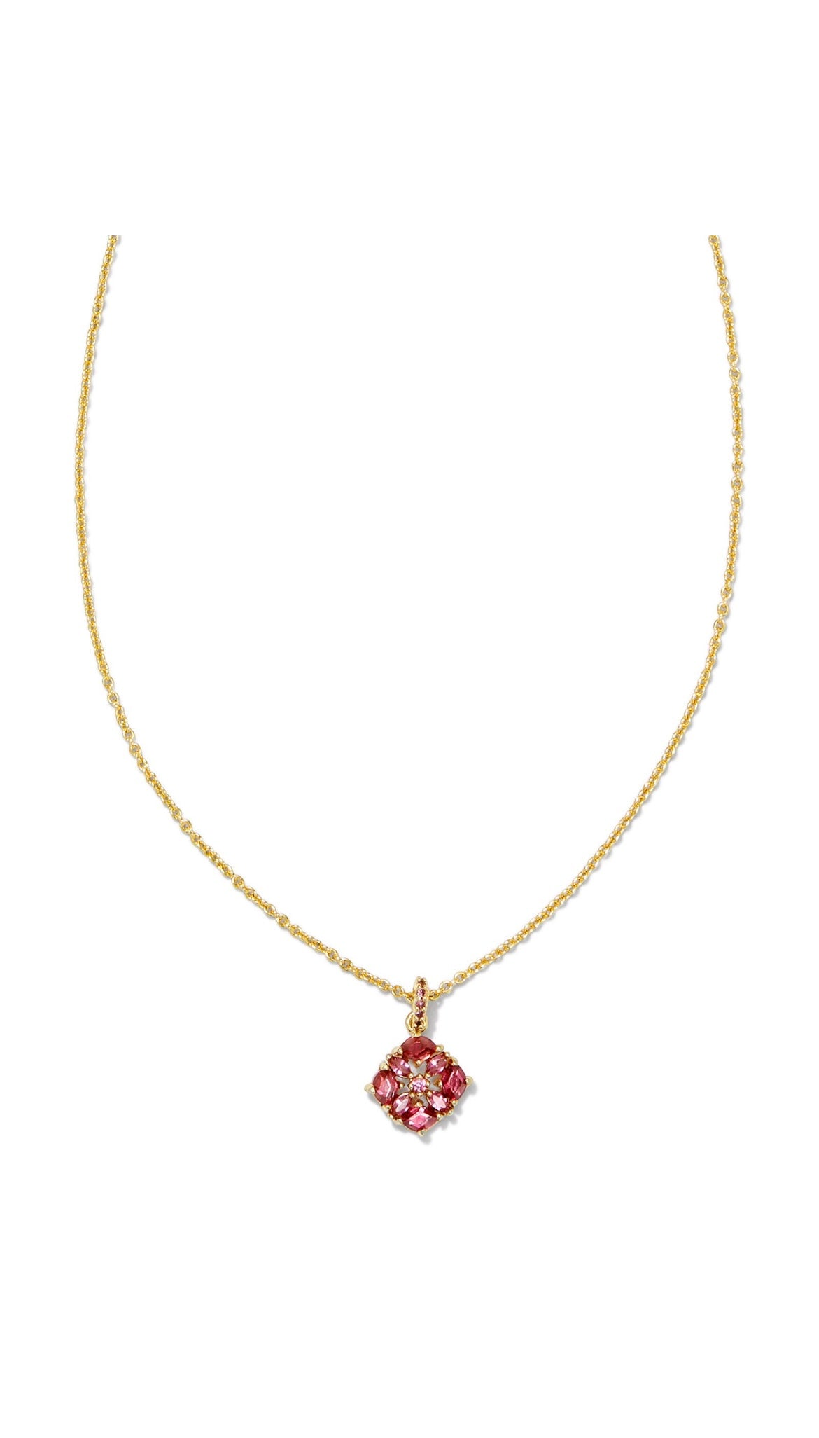 KENDRA SCOTT DIRA CRYSTAL SHORT PENDANT NECKLACE