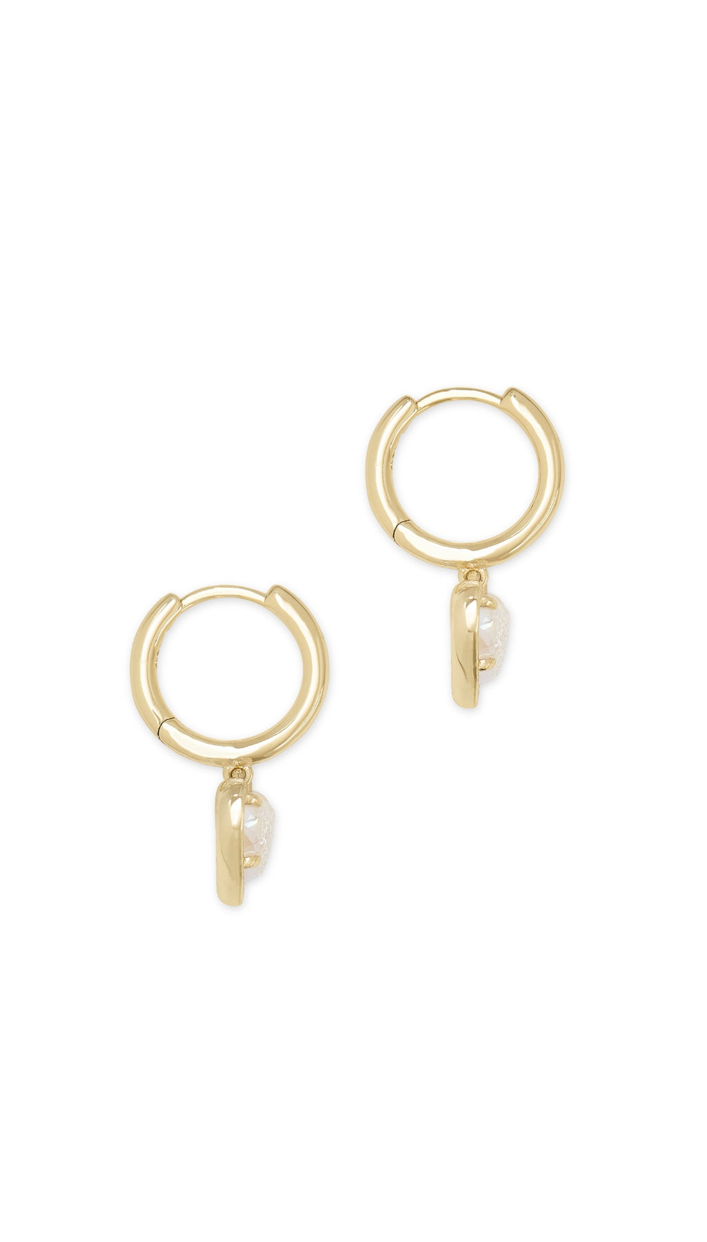 KENDRA SCOTT ARI HEART HUGGIE EARRINGS