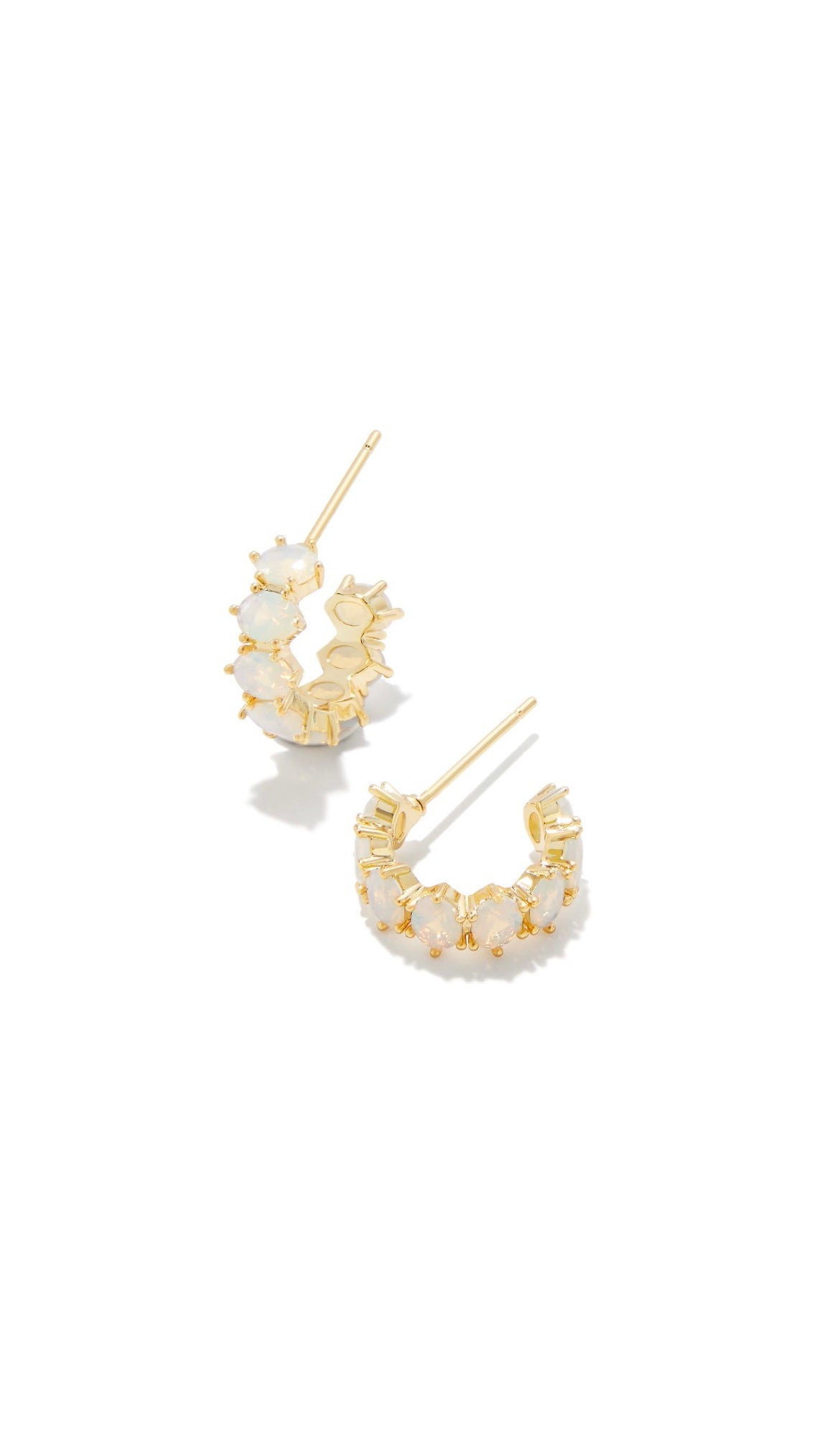KENDRA SCOTT CAILIN CRYSTAL HUGGIE EARRINGS