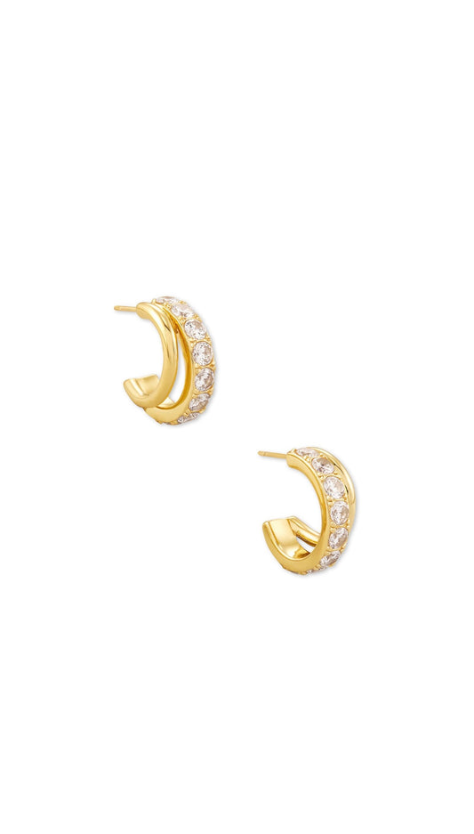 KENDRA SCOTT LIVY HUGGIE EARRINGS
