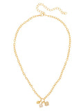 SORRELLI HEART & PEARL CHARM NECKLACF