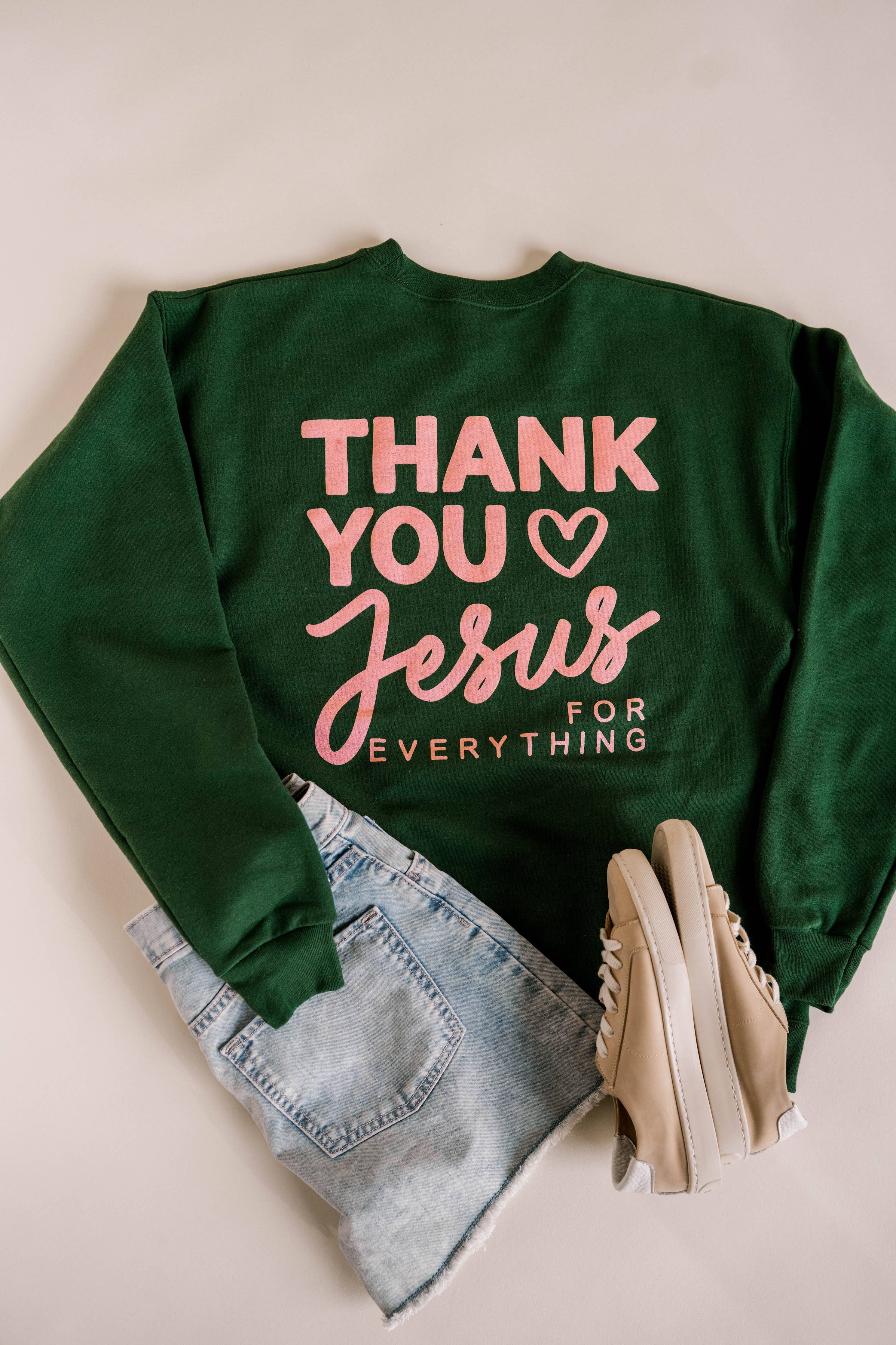 THANK YOU JESUS GRAPHIC SWEATSHIRT