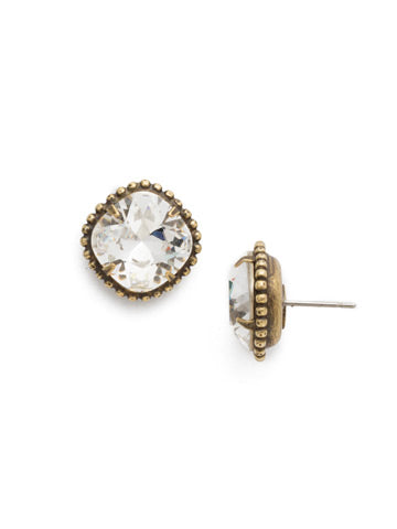 Sorrelli Cushion Cut Solitaire Stud Earring